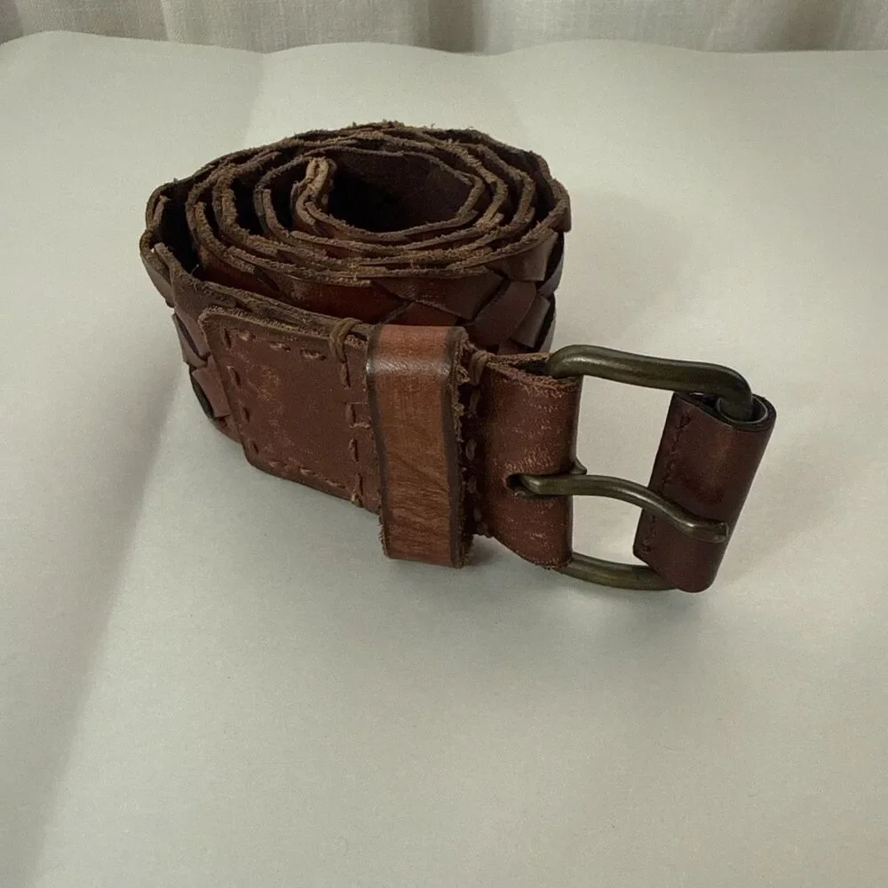 American Eagle Outfitters Braided Belt Genuine Leather Size Small NWT